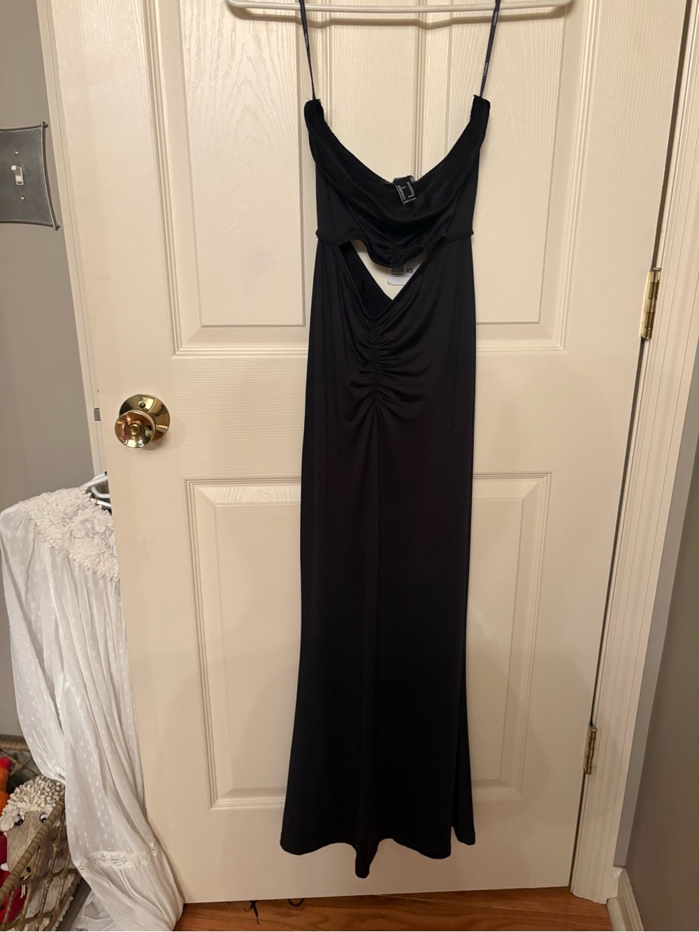 Forever 21 Black Women's Slip Dress with Draped Back